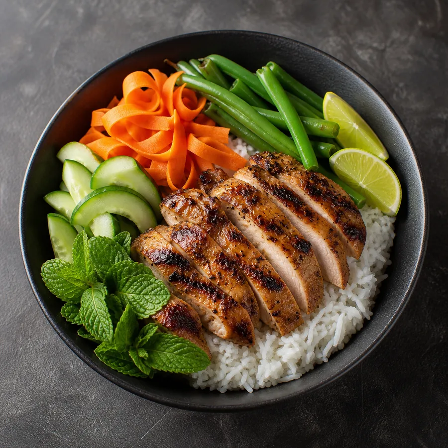Vietnamese Lemongrass Chicken Rice
